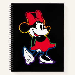 Classic Minnie Rainbow Outline Notebook