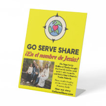 Classic Missionary Support Tabletop Sign