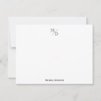 Classic Modern 2 Monogram Initial Diagonal Line