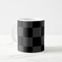 Classic Modern Black & Smoky Black Chequerboard 