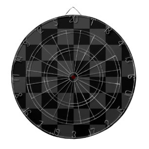 Classic Modern Black & Smoky Black Chequerboard Dartboard