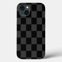 Classic Modern Black & Smoky Black Chequerboard