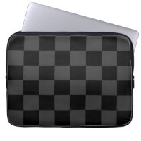 Classic Modern Black & Smoky Black Chequerboard 