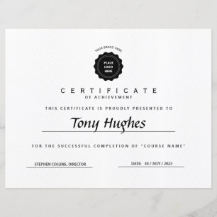 Classic Modern Certificate, Diploma