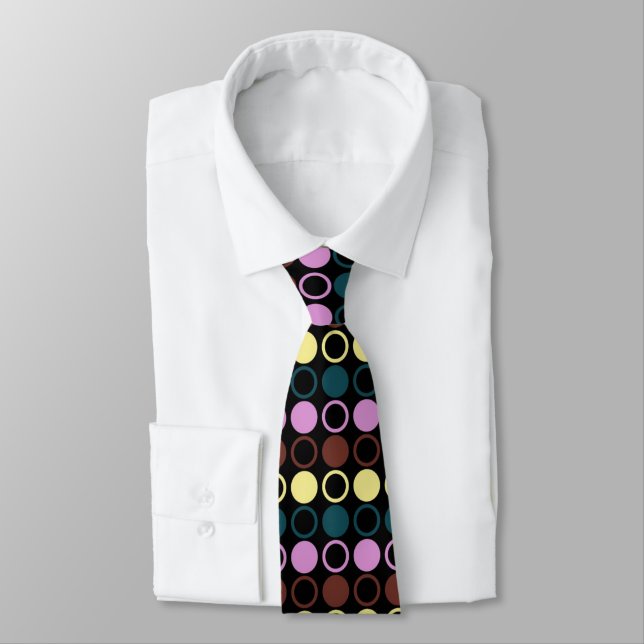 Classic Modern Chic Dots Neck Tie (Tied)