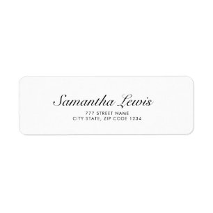 Classic Modern Elegant Script Return Address