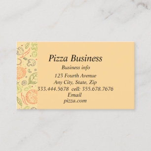 Classic Modern Graphic Art Pizza Business Name Card