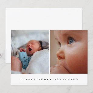CLASSIC Modern & Loving birth announcement card