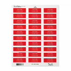 Classic Modern Minimal Rouge Blanc Nom Adresse pos