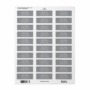 Classic Modern Minimalist Grey Nom Adresse postale