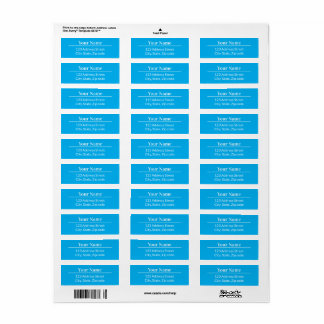 Classic Modern Minimalist Sky Blue Nom Adresse