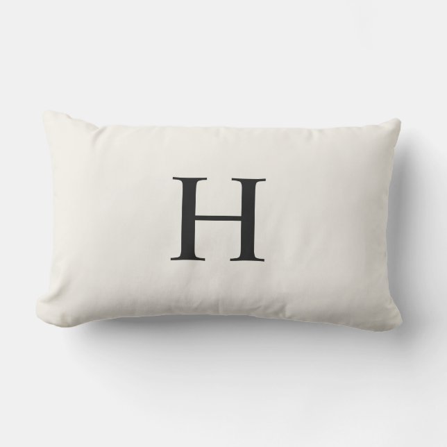 Classic Modern Monogram Lumbar Pillow (Front)