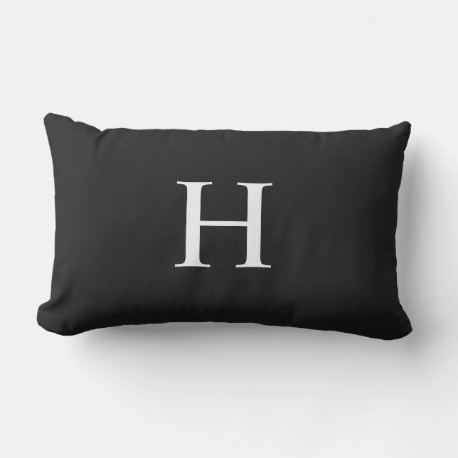 Classic Modern Monogram Lumbar Pillow (Front)