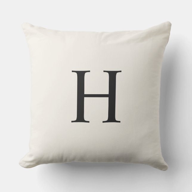 Classic Modern Monogram Outdoor Pillow (Front)