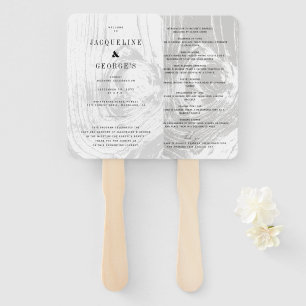 Classic Modern Rustic Wood Winter Stylish Wedding Hand Fan