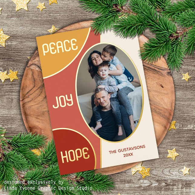 Classic Modern Seasons Greetings Gold Foil Holiday Card (Creator Uploaded)