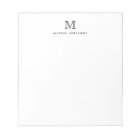 Classic Modern Simple Basic Black Monogram Initial