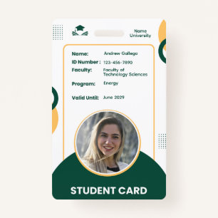 Classic Modern Simple Student ID Name Card Badge