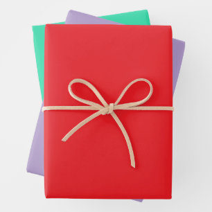 Classic Modern Stylish Solid Colours Christmas Gif Wrapping Paper Sheet
