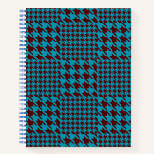 Classic Modern Tatan Plaid Blue & Brown Notebook