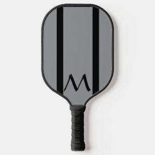 Classic Monogram Black and Grey Dual Face Pickleball Paddle