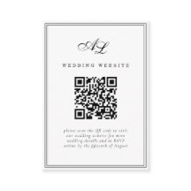 Classic Monogram Black & White Traditional Wedding
