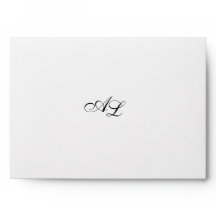 Classic Monogram Black & White Traditional Wedding