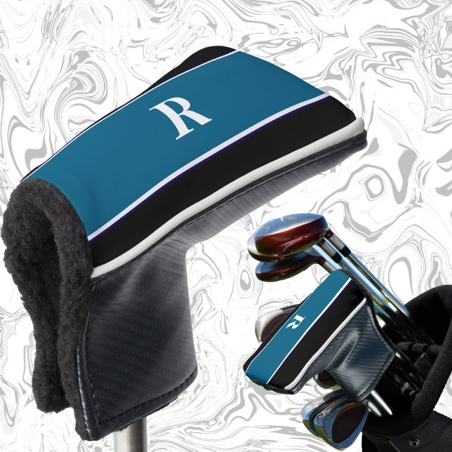 Classic monogram block colours gift for golfer  golf head cover (Creator Uploaded)