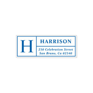Classic Monogram Box Self-Inking Return Address Stamp