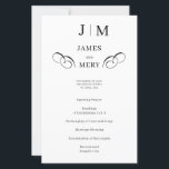 Classic Monogram Calligraphy Wedding Program<br><div class="desc">Classic Monogram Calligraphy Wedding Program. With this sophisticated wedding program card, your wedding day will be remembered forever. Display the couple's monogram at the top to give a unique and elegant touch. The ceremony schedule, which walks your guests through each memorable occasion, is presented here in a gorgeously designed serif...</div>