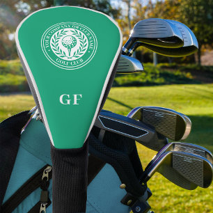 Classic Monogram Custom Name Green Golf Head Cover