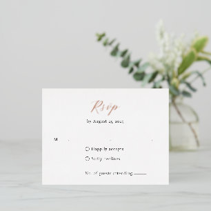 Classic Monogram Elegant Wedding Foil RSVP Card