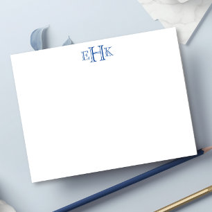 Classic Monogram Flat Note Card