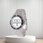 Classic Monogram Gift  Watch<br><div class="desc">This design was created though digital art. It may be personalized in the area provide or customizing by choosing the click to customize further option and changing the name, initials or words. You may also change the text colour and style or delete the text for an image only design. Contact...</div>