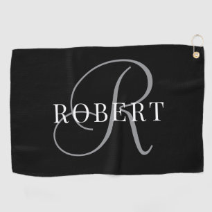 Classic Monogram Initial Name Golf Towel
