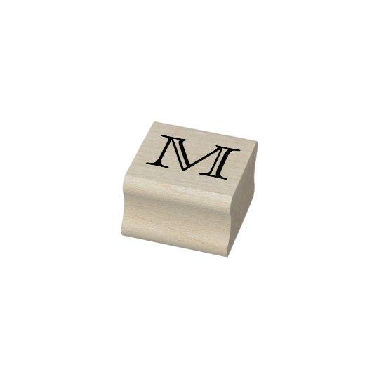 Classic Monogram Letter M 1 Inch Stamp