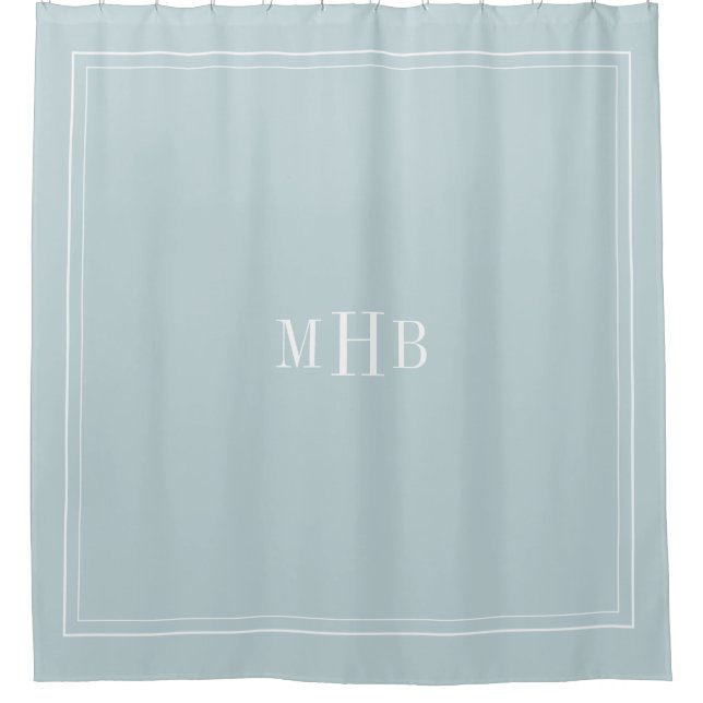 Classic Monogram on Light Grey Blue Custom Colour (Front)