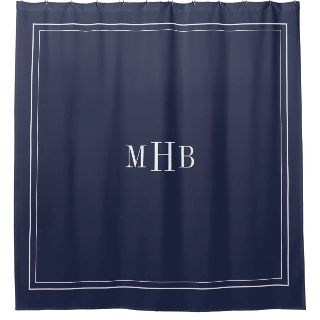 Classic Monogram on Midnight Blue Custom Colour (Front)