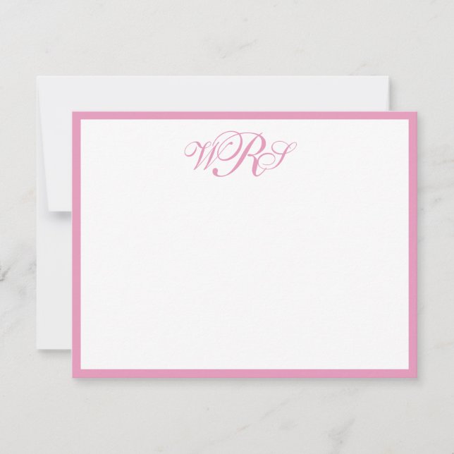 Classic Monogram Pink Card (Front)