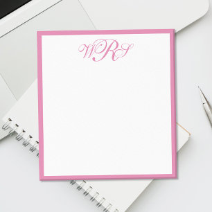 Classic Monogram Pink Notepad