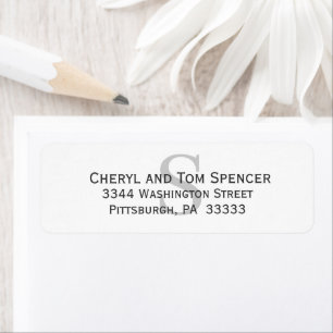 Classic Monogram Return Address Label