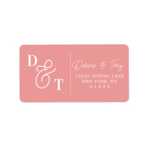 Classic Monogram Return Address Label