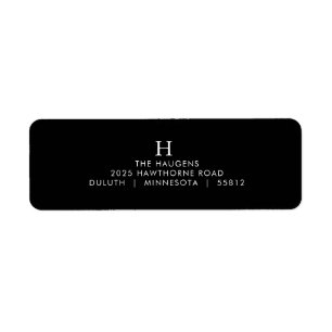 Classic Monogram Return Address Labels