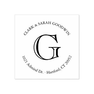 Classic Monogram Return Address Stamp