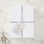 Classic Monogram Script Black and Gold Wedding Gift Tags<br><div class="desc">Introducing our Classic Monogram Script Black and Gold Wedding Gift Tags,  a sophisticated way to add a personal touch to your wedding favours. These elegant tags feature a timeless monogram design with luxurious gold script,  creating a polished and upscale look that complements formal and black-tie weddings.</div>