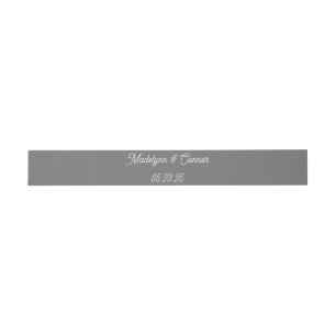 Classic Monogram Wedding Invitation Belly Band