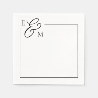Classic Monogram Wedding Napkin