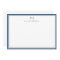 Classic Monogrammed Aegean Blue Stationery Note   