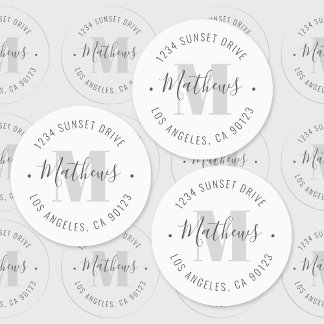 Classic Monogrammed Name/Circular Text Waterproof