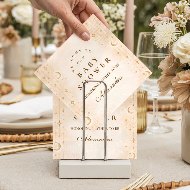 Classic Moonlight Baby Shower Napkin (Creator Uploaded)